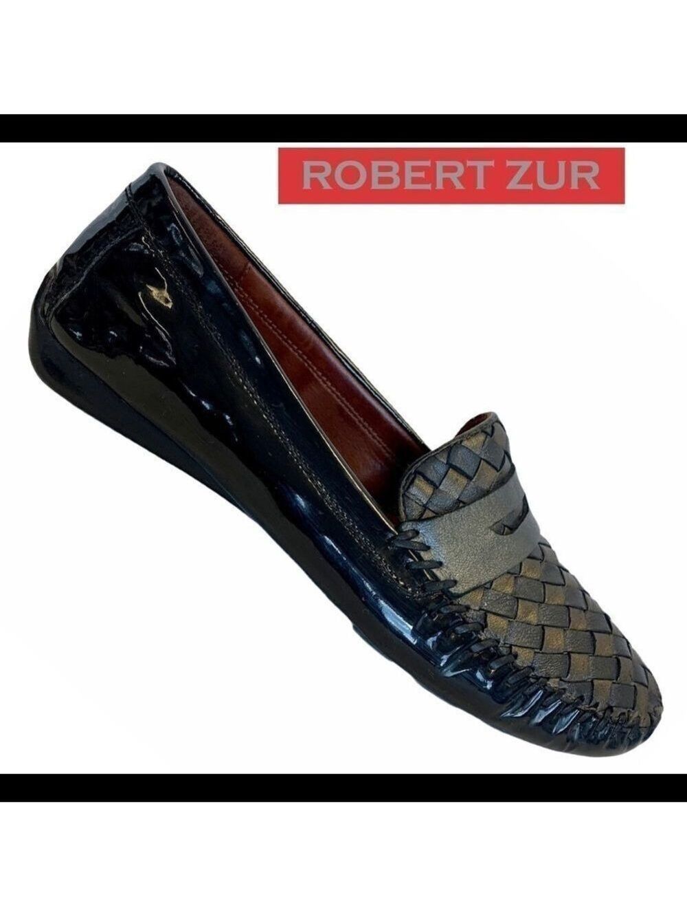Robert ZUR PETRA BLACK PATENT COMBO Sz 9M